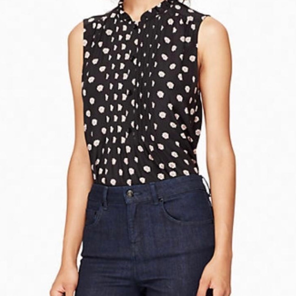 Kate Spade ditzy pleated top